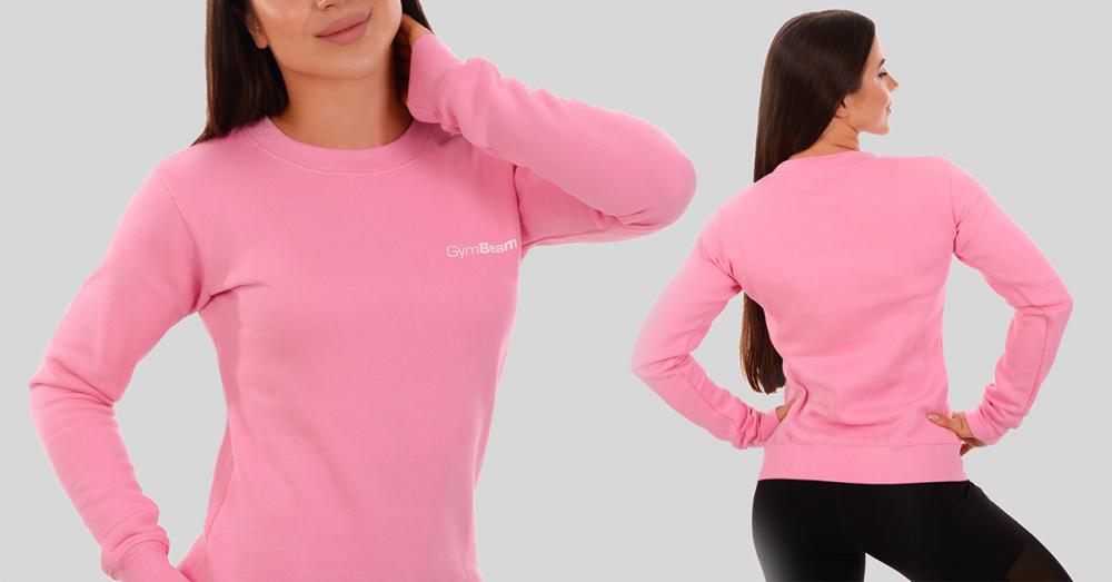 Dámska mikina Basic Jumper Baby Pink - GymBeam