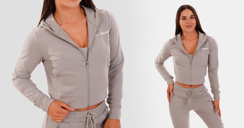 Dámska mikina Zip-up TRN grey - GymBeam