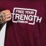 Tričko Free Your Strength Maroon White - GymBeam