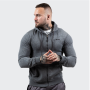 Mikina Zipper Hoodie Grey Black - GymBeam