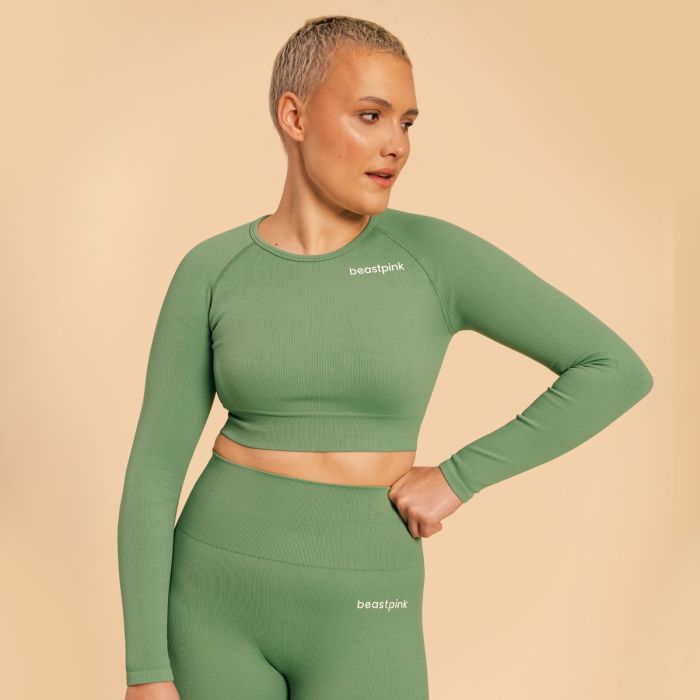 Dámske tričko Hyper Crop-Top Olivine - BeastPink