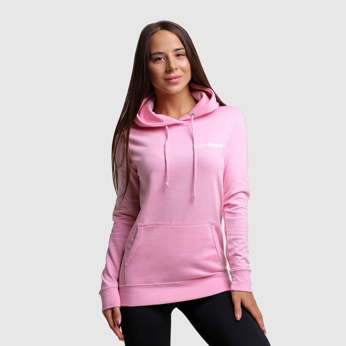 Dámska mikina PRO Hoodie Baby Pink - GymBeam