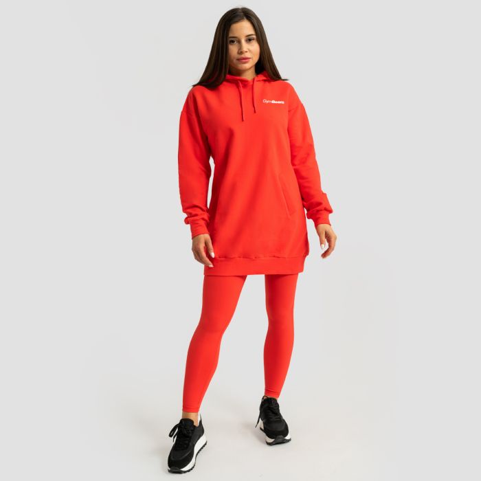 Dámska Longline mikina Limitless Hot Red - GymBeam