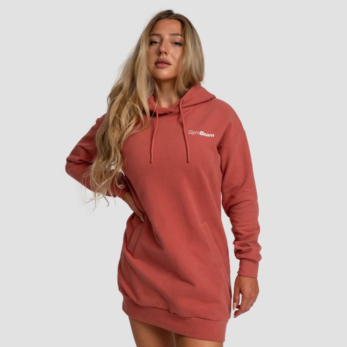 Dámska longline mikina Limitless Cinnamon - GymBeam