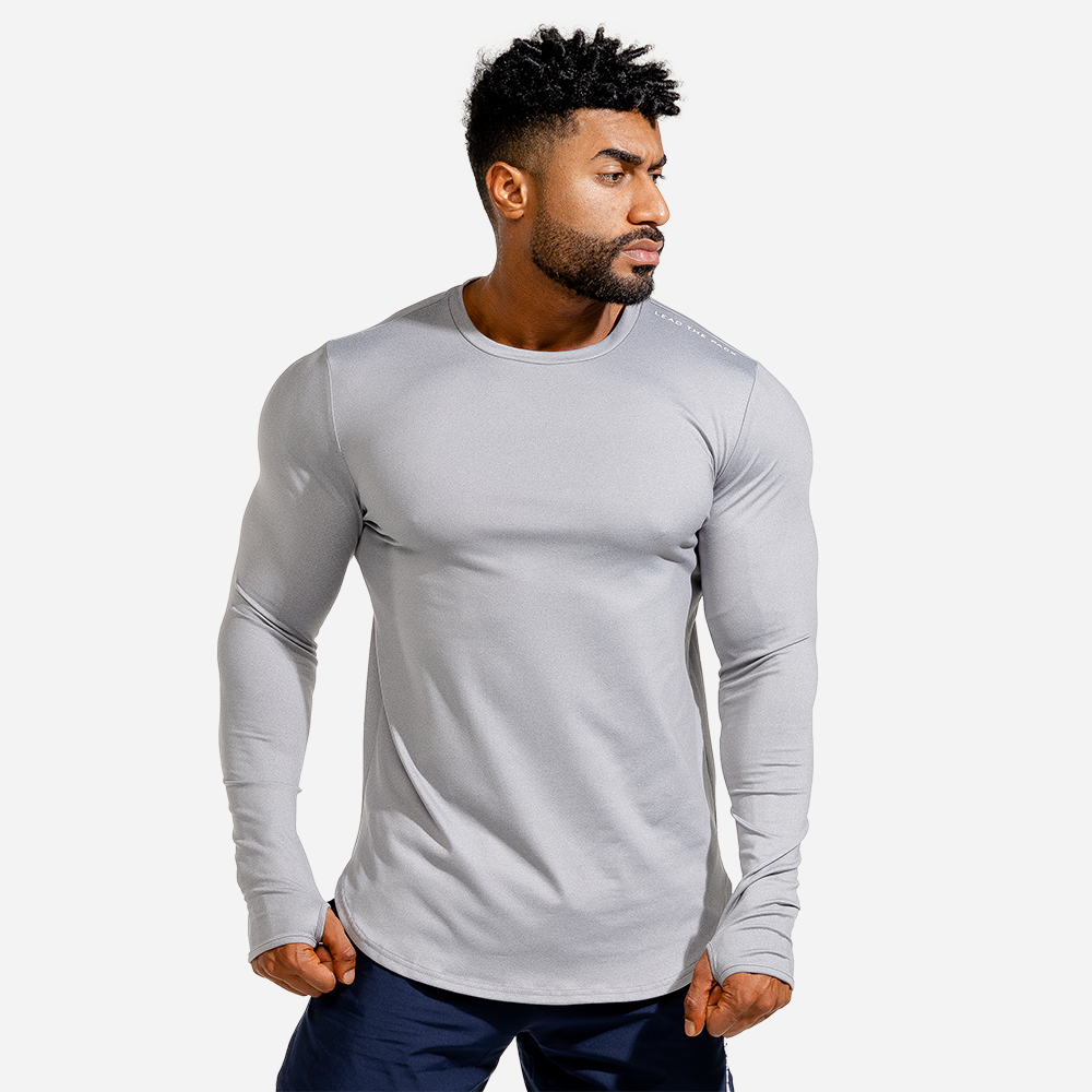 Tričko Long Sleeve Statement Muscle Grey - SQUATWOLF