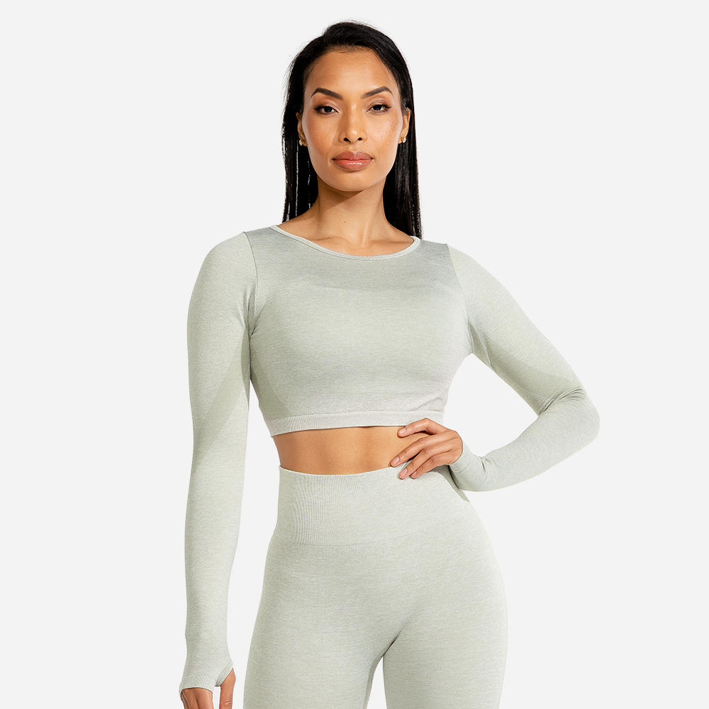 Športový Top Marl Seamless Crop Top Ice - SQUATWOLF