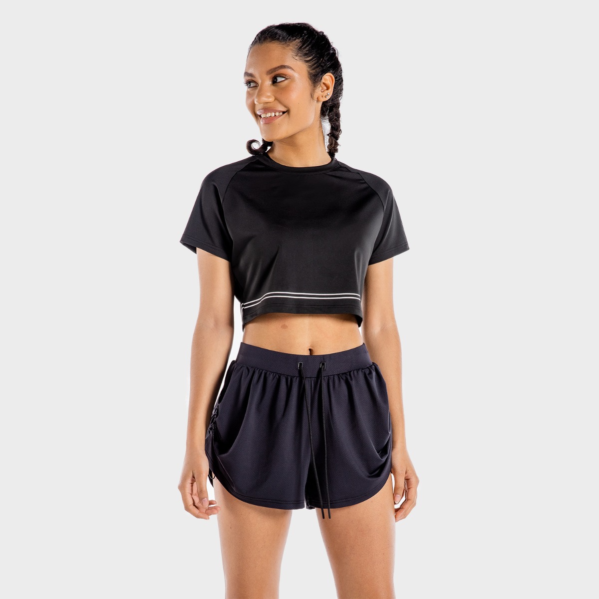 Dámske tričko Flux CropTop Onyx - SQUATWOLF