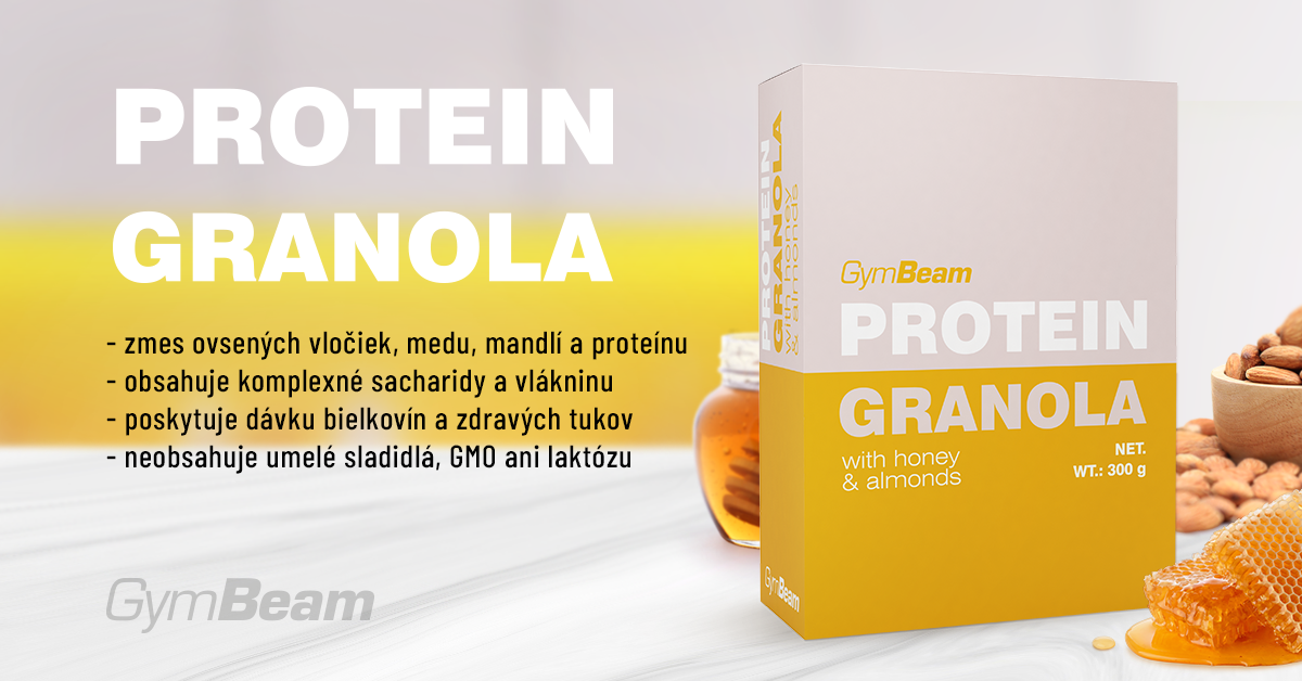 Proteínová granola s medom a mandľami - GymBeam