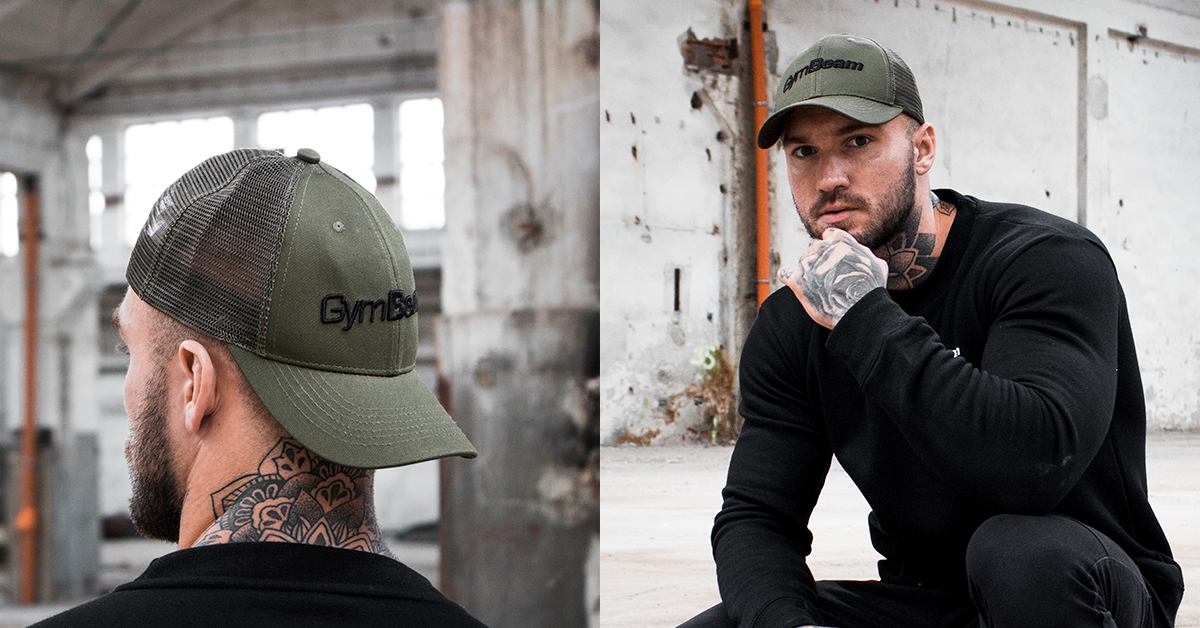 Šiltovka Mesh Panel Cap Military Green - GymBeam