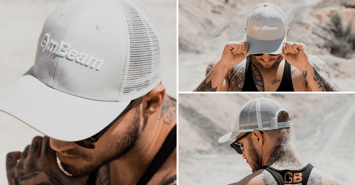 Šiltovka Mesh Panel Cap Grey - GymBeam